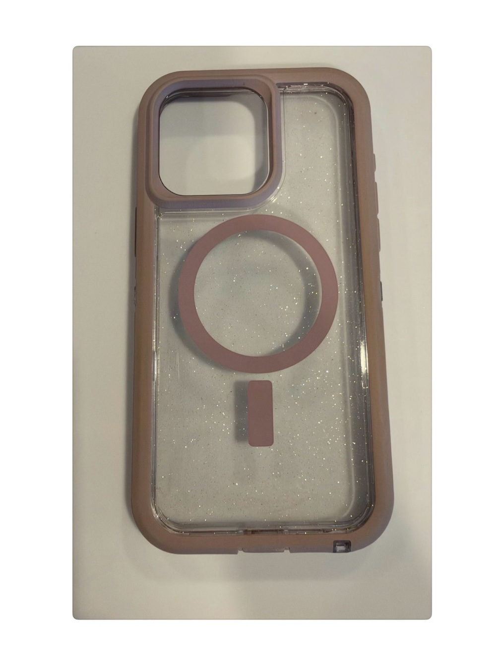 OtterBox Defender Pro XT MagSafe Case for iPhone 15 Pro Max Pink Clear Sparkle